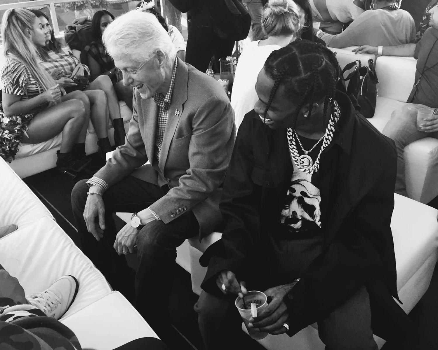 Travis Scott and President Bill Clinton